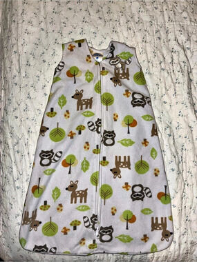 Halo SleepSack Baby Small Gray Green Animal Print